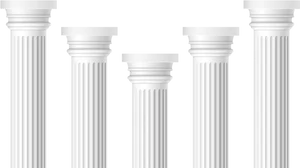 Classical Architectural Columns Variety PNG Image