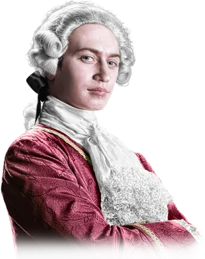 Classical_ Composer_ Portrait_ Mozart_ Style PNG Image