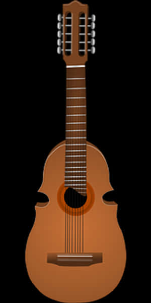 Classical Guitar Illustration PNG image with transparent background