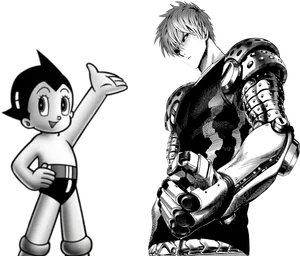 Classicand Modern Manga Characters PNG Image