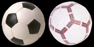 Classicand Modern Soccer Balls PNG image with transparent background