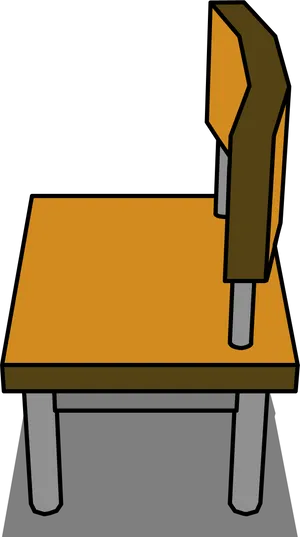Classroom Deskand Chair Illustration PNG Image