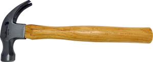 Claw Hammerwith Hickory Handle PNG Image