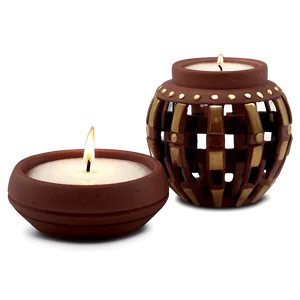 Clay Candle Holders Png Jde68 PNG Image