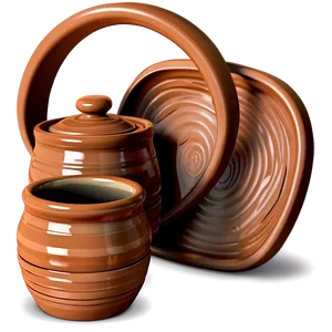 Clay Kitchenware Set Png 43 PNG Image