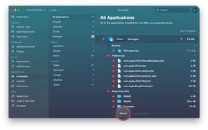 Clean My Mac I Message Reset Option PNG Image