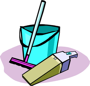 Cleaning Supplies Cartoon PNG image with transparent background