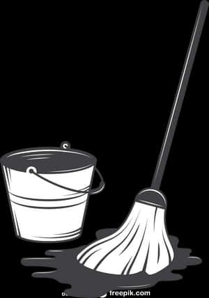 Cleaning Tools Vector Illustration PNG with transparent background
