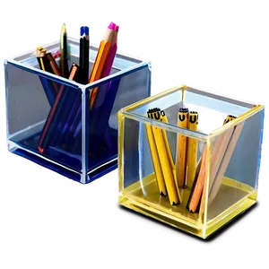 Clear Acrylic Pencil Holder Png 06282024 PNG Image