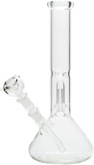 Clear Glass Beaker Bong PNG Image