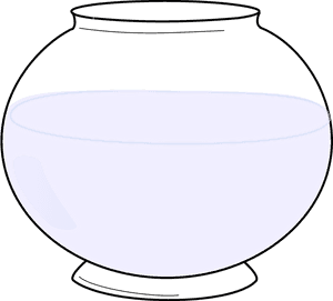 Fishbowl, Empty, Water, Glass, Isolated, Aquarium, - Glass Water Bowl Clipart, HD Png Download PNG