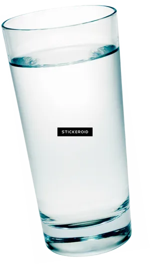 Clear Glass Water Half Full PNG Image