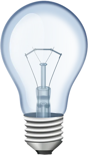 Clear Incandescent Light Bulb Idea Concept PNG Image