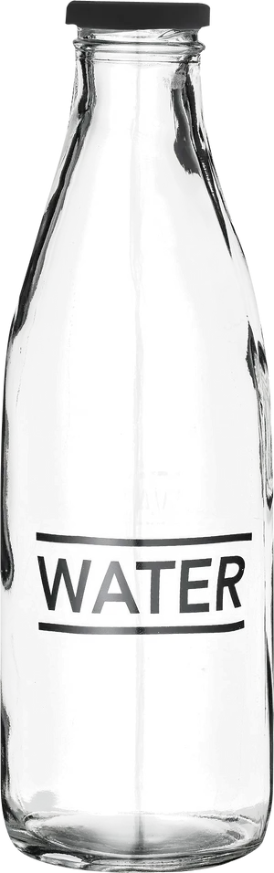 Clear Water Bottle Label PNG Image