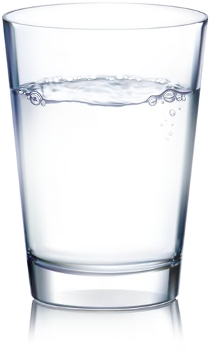 Clear Water Glass Full PNG Image