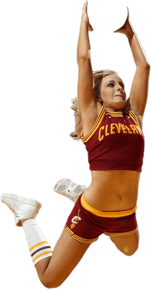Cleveland Cheerleader - Cute Transparent Background Cheerleader Gif, HD Png Download PNG image with transparent background