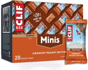 Crunchy Peanut Butter Minis Packaging - Mini Clif Bars, HD Png Download PNG with transparent background