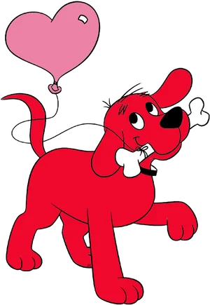 Clifford Balloon Love PNG Image