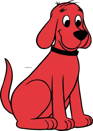 Clifford The Big Red Dog Cartoon PNG Image