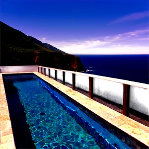 Cliffside Swimming Pool Png 3 PNG Image