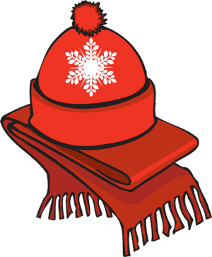 Clip Art Of A Winter Scarf An - Hat And Gloves Clipart, HD Png Download PNG image with transparent background