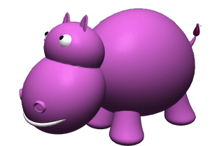 Clip Art Purple Hippo Cartoon - Purple Cartoon Hippo, HD Png Download PNG image with transparent background