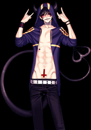 Clip Freeuse Download Boy Transparent Demon Anime - Devil Anime Demon Boy, HD Png Download PNG image with transparent background
