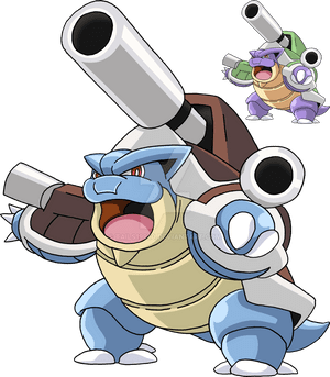 Clipart Black And White Download Mega Art V - Mega Blastoise Png, Transparent Png PNG image with transparent background