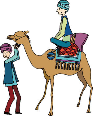 Clipart Black And White Photography Royalty Free Riding - Ride A Camel Clipart, HD Png Download PNG image with transparent background