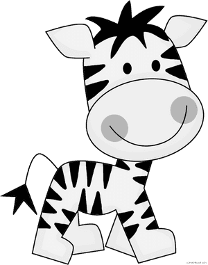 Clipart Zebra Free Baby - Baby Zebra Clipart Black And White, HD Png Download PNG image with transparent background