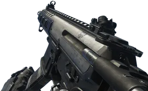 Close Up Assault Rifle Sky Background PNG Image