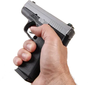 Close Up Hand Gun Pose PNG Image