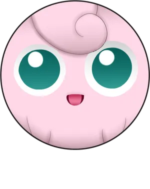 Close Up Jigglypuff Face PNG Image