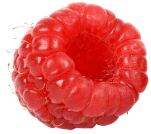 Close Up Red Raspberry PNG with transparent background