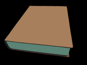 Closed Brown Bookon Black Background PNG image with transparent background