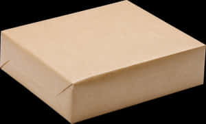 Closed Cardboard Boxon Black Background PNG with transparent background