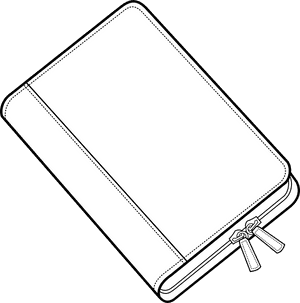 Closed Notebook Vector Illustration PNG image with transparent background