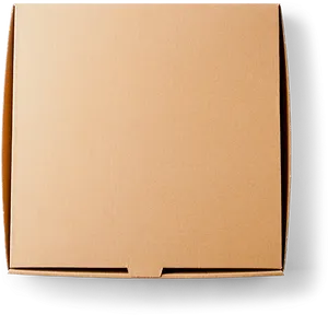 Closed Pizza Box Top View PNG Image