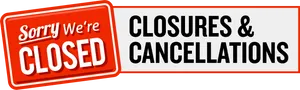 Closed Sign Closures Cancellations PNG Image