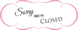 Closed Sign Elegant Design PNG Image