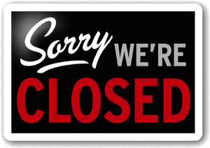 Closed Sign Graphic PNG