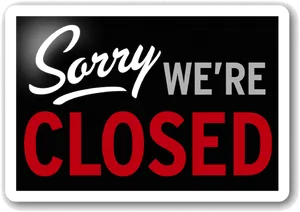 Closed Sign Graphic PNG Image