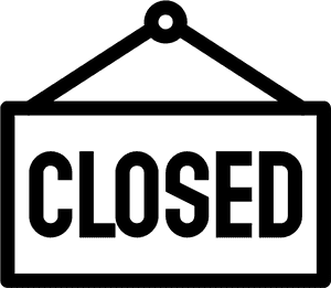 Closed Sign Hanging Door PNG