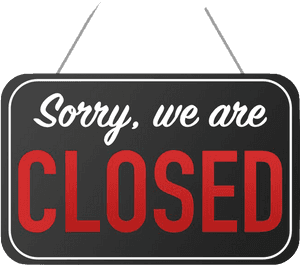 Closed Sign Hanging Door PNG