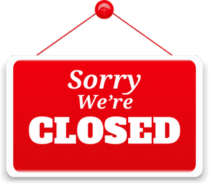 Closed Sign Hanging Door PNG