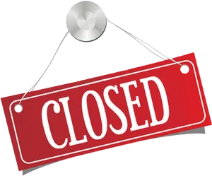 Closed Sign Hanging PNG Image