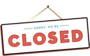 Closed Sign Illustration PNG Image