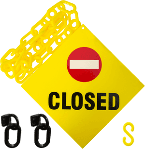 Closed Signwith Chainand Letters PNG