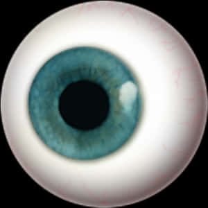 Closeup Blue Human Eyeball PNG image with transparent background