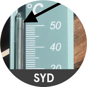Closeup Thermometer Reading S Y D PNG Image